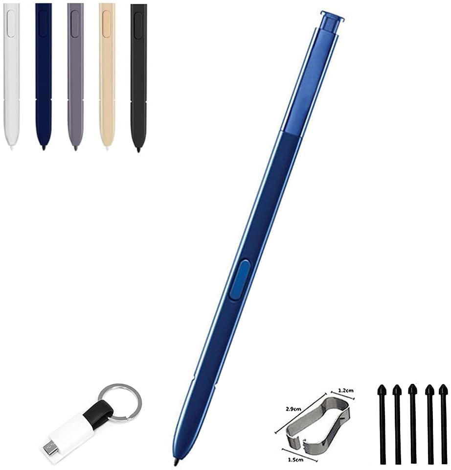 2 Stück S Pen Ersatzstifte Für Galaxy Note 8 – Mit 5 Spitzen & Auswurfstift, 4096 Druckstufen, Blau