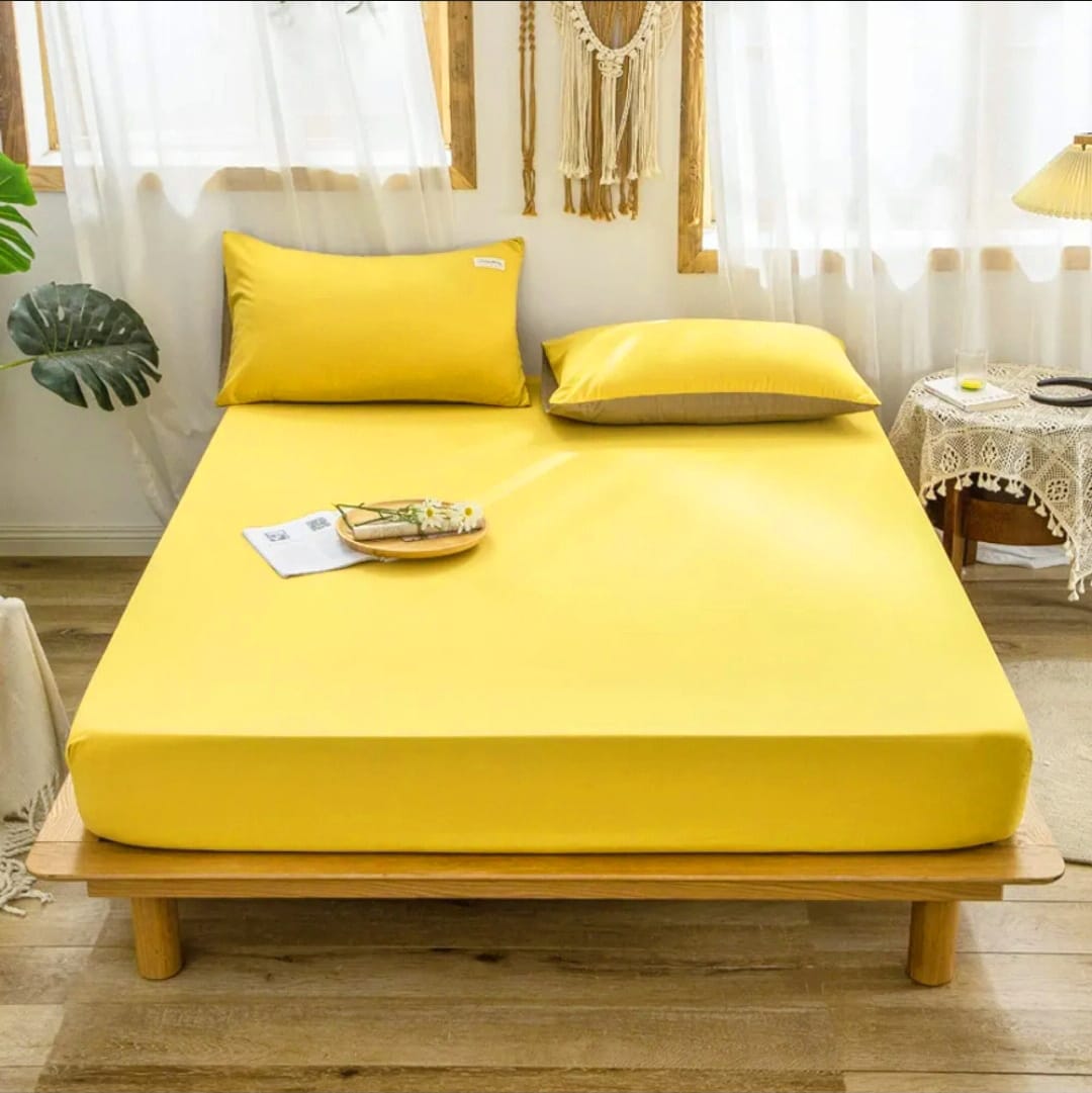 Jersey Fitted Bed Sheet With Pillow Covers Daraz.pk