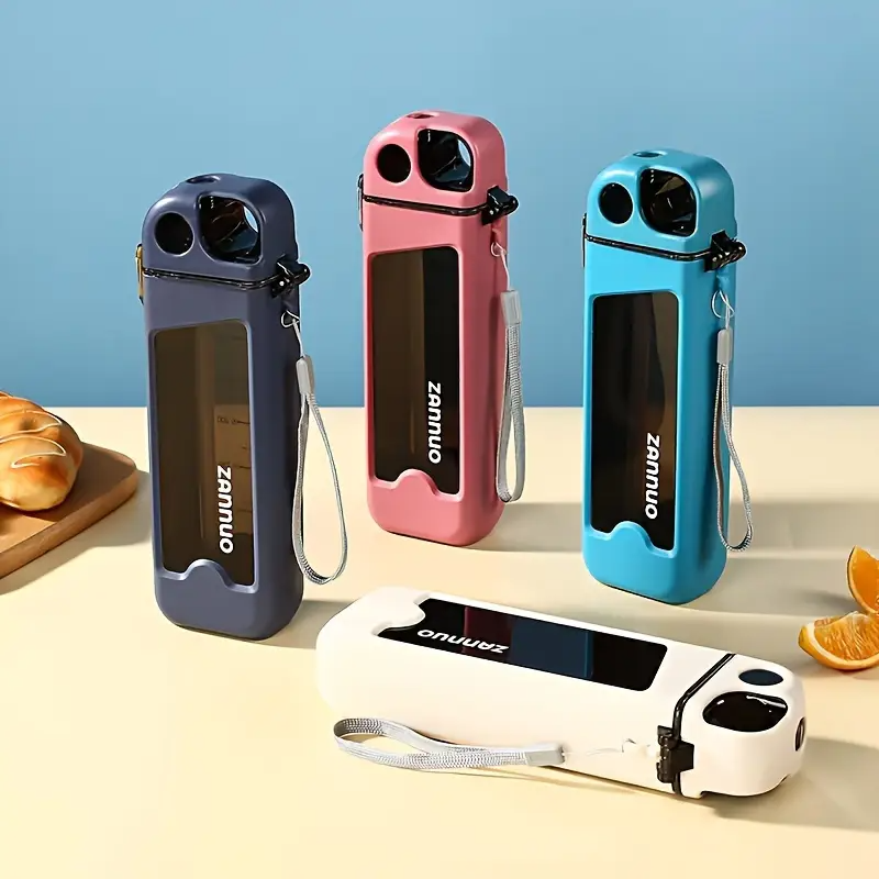Zannuo Plastic Leakproof Water bottle with Straw, Water Bottle Suitable for Home, Kitchen, Outdoor Activities & Travel.