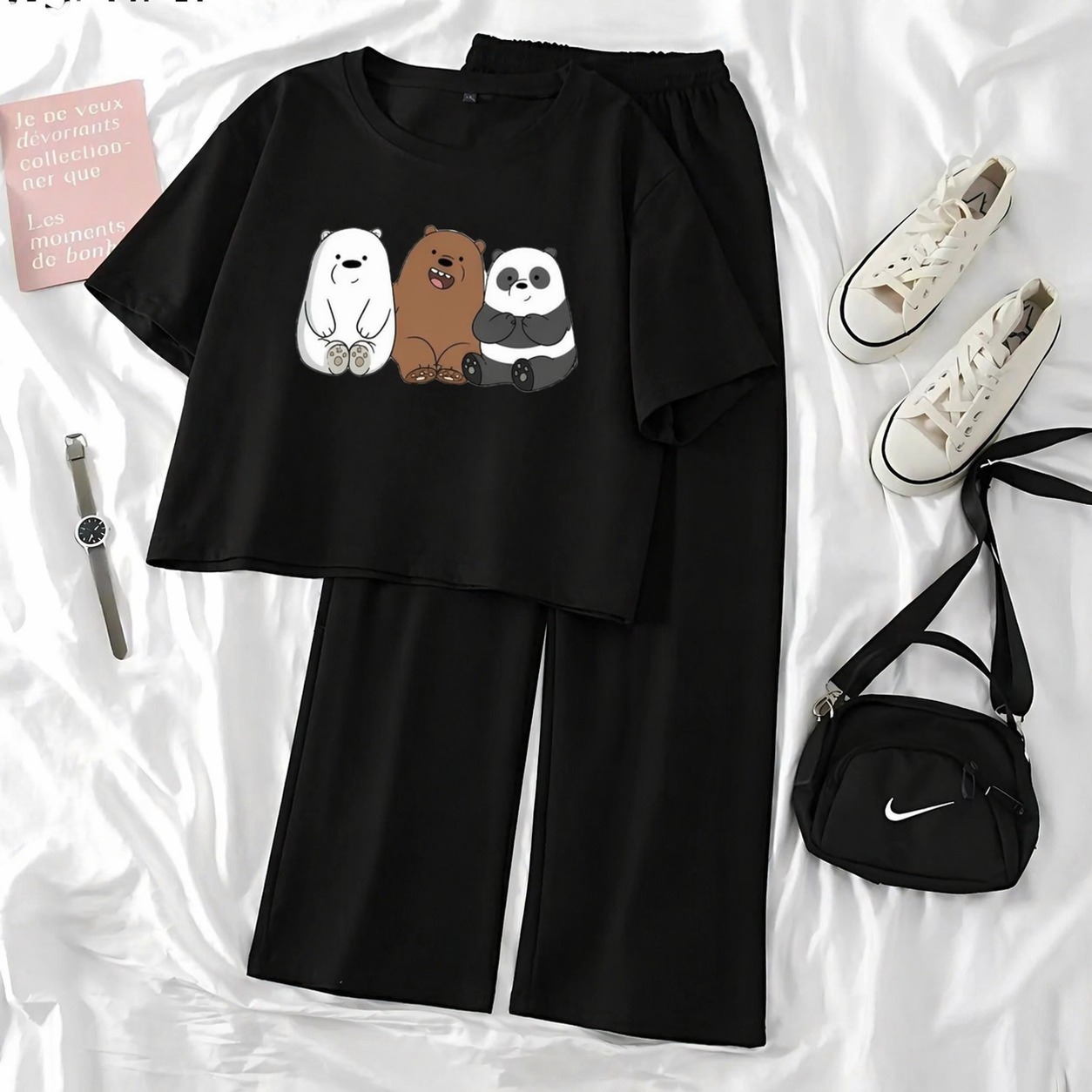 Summer Crop Top and Flapper Trouser Set for Women and Girls