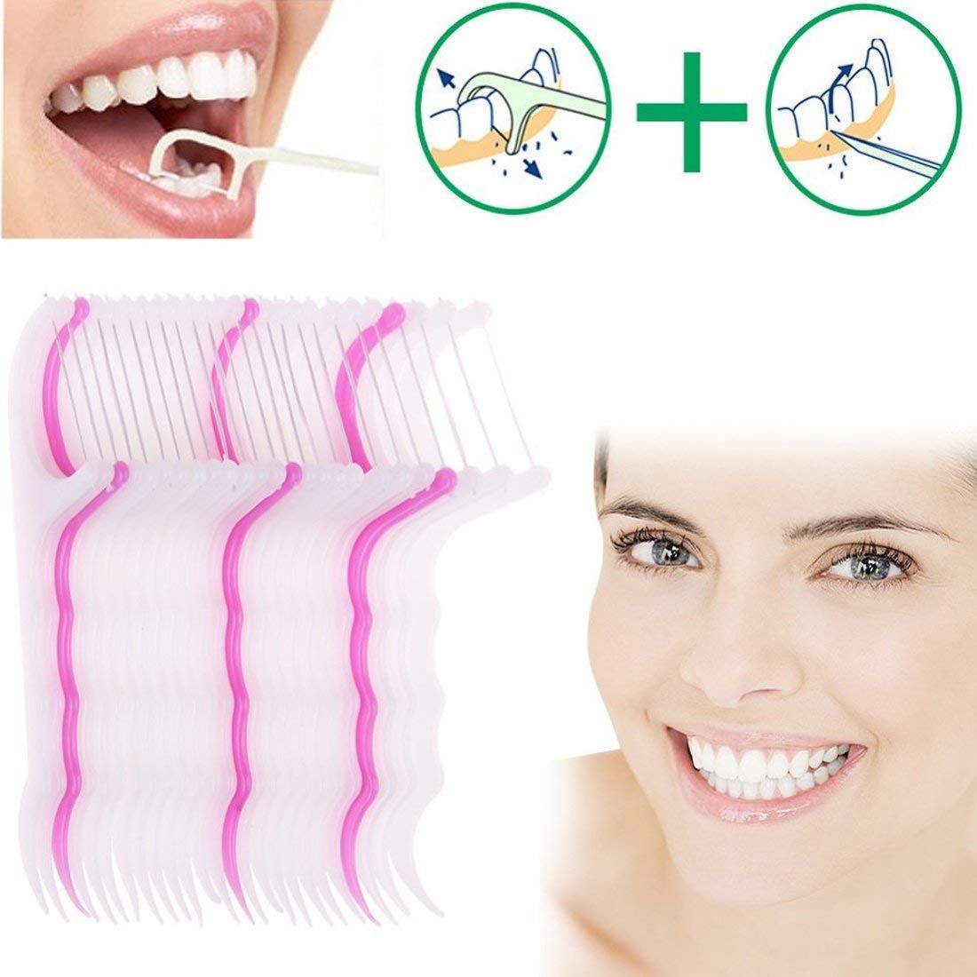 Toothpick & Dental Floss 2-in-1 (30 Pcs) for Teeth Cleaning | Portable 30 Pcs Toothpick and Dental Floss Oral Care Kit | Best Dental Floss and Toothpick Tool for Complete Oral Hygiene