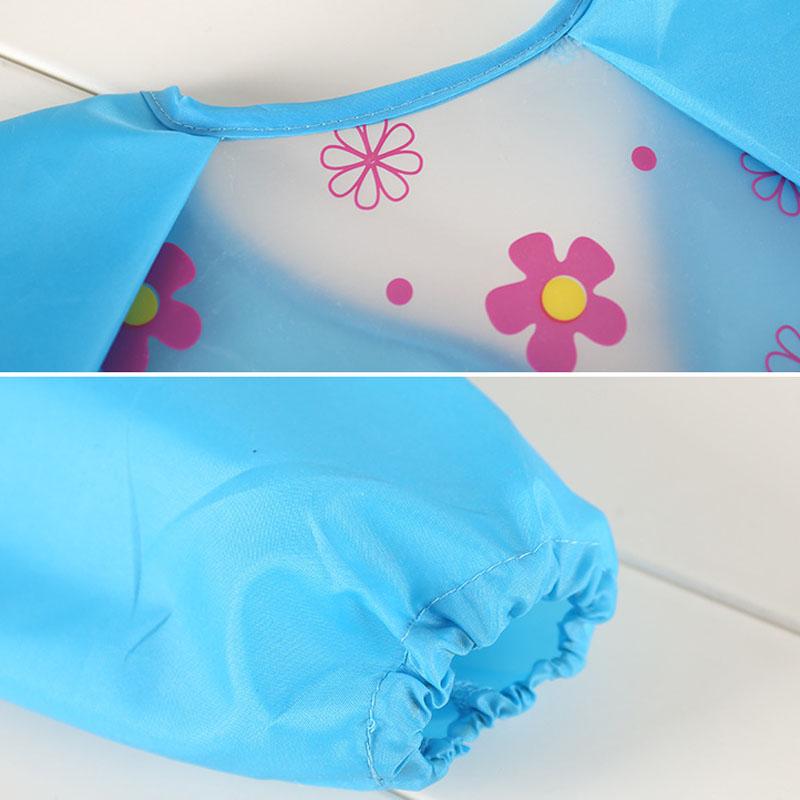 New Baby Kids Toddler Long Sleeve Scarf Waterproof Art Smock Feeding Bib Apron Infant Boys Girls Burp Cloth Printed Bibs