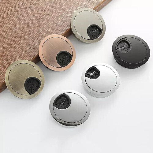 60mm Metal Computer desk hole cover Wire Hole Cover Table Cable Tidy piece Computer Grommet for Desk Table Cable Available in Different colors.