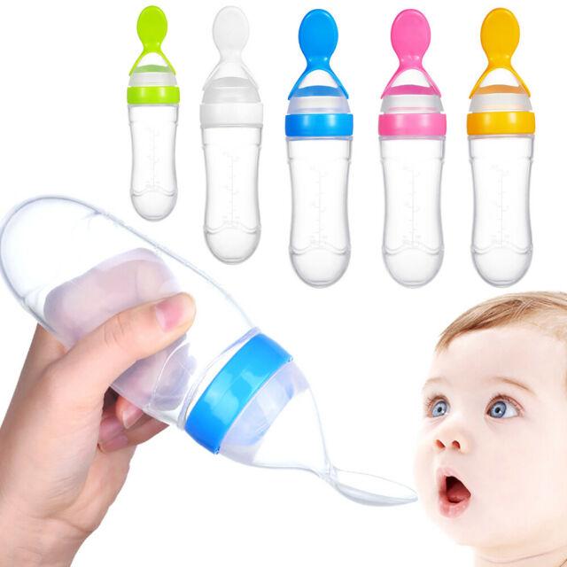 Infant Baby Silicone Spoon Feeder Food Rice Cereal Feeder Safe