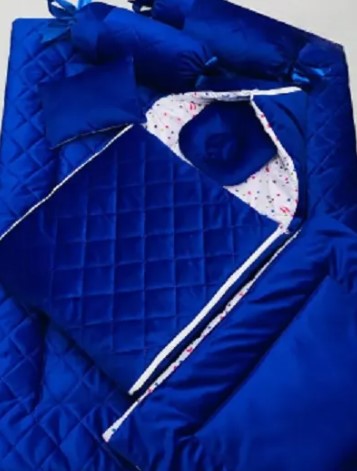 Baby Bister Set – Newborn Crib Bedding with Pillow, Blanket & Bumper | Soft Cotton Baby Bed Set for Boys & Girls