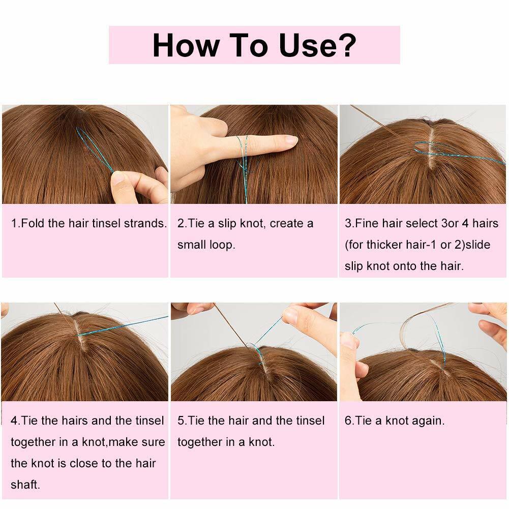 Fairy Sparkling Extensions Extensions Silk Shiny Hair Tinsel Dazzle