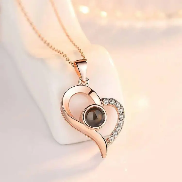 Corashan Two Piece Heart Key Locking I Love You Pendant Couple's Silver  Necklace