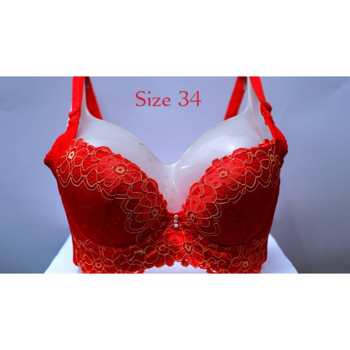 UK Imported Sexy Lingerie Double Padding Embroidery Bra