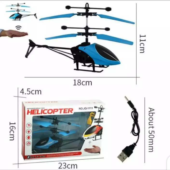 USB Flying Helicopter with Hand-Sensor – Rechargeable - Ghosia Mall's - 1803