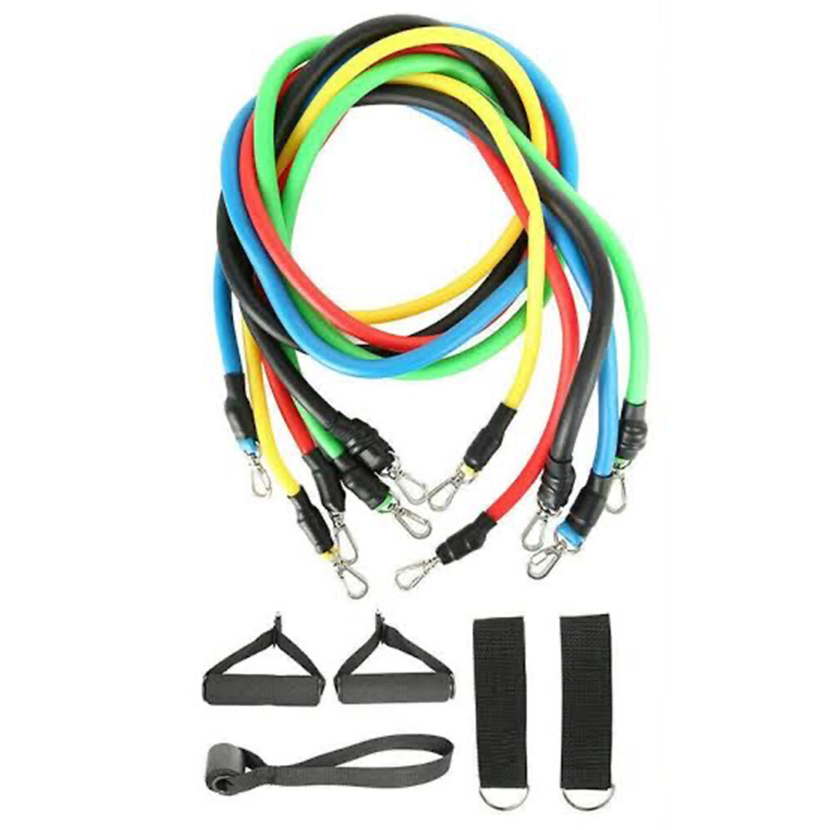 11(PCS) Power Exercise Resistance Band Set 5 in 1 Fitness Band Equipment for Men and Women