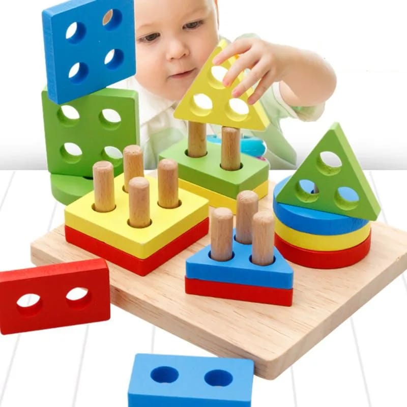 Shapes For Kids - Baby Toys - Toy - Toys For Kids - Blocks For Kids - Puzzles For Kids - Shape Sorter For Kids - Educational Toys For Kids - Learning Toys For Kids - Educational Toys - Toddler Toys - Kids Learning Toys - Montessori Toys - Wooden Toys