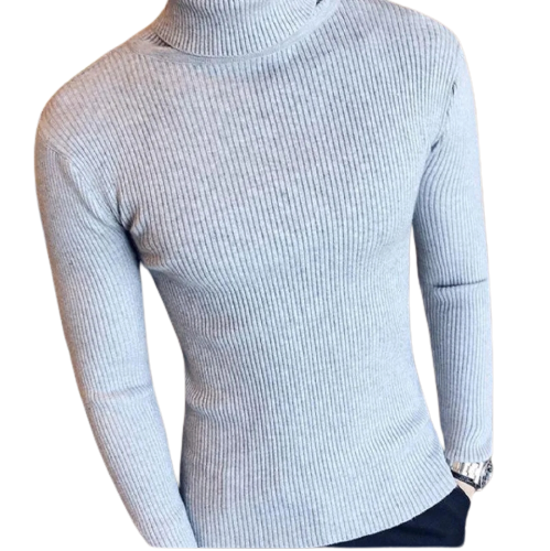Men's Slim Fit High Neck  - Winter Warm Long Sleeve Turtleneck Highneck For Boys
