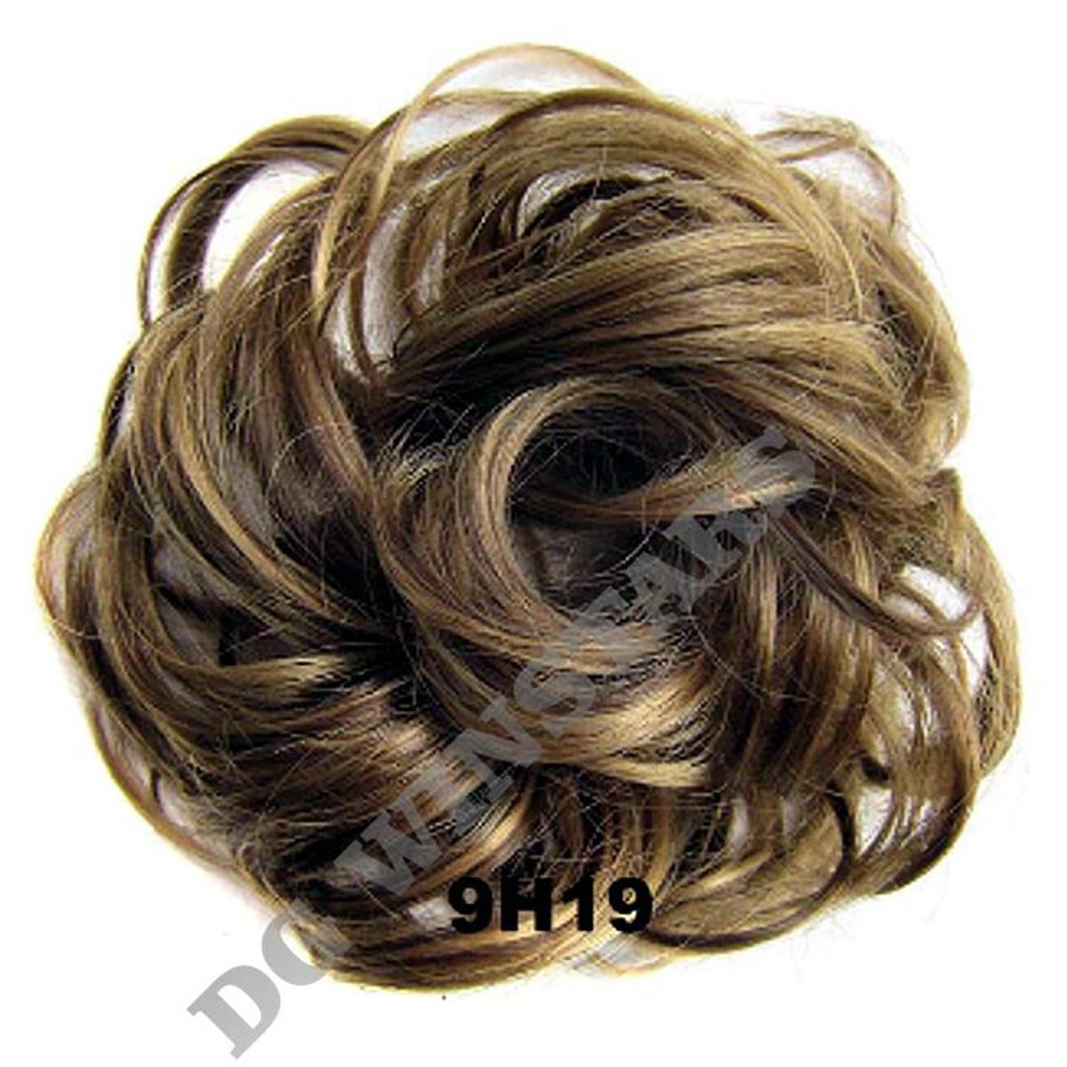 Synthetic Flexible Hair Buns Curly Scrunchy Chignon Elastic Messy Wavy Scrunchies Wrap For Ponytail Extension For Women