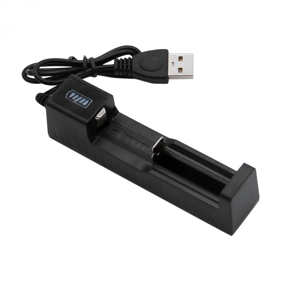 1Pc Single Slot USB Charger for Rechargeable 18650 Li-ion Batteries