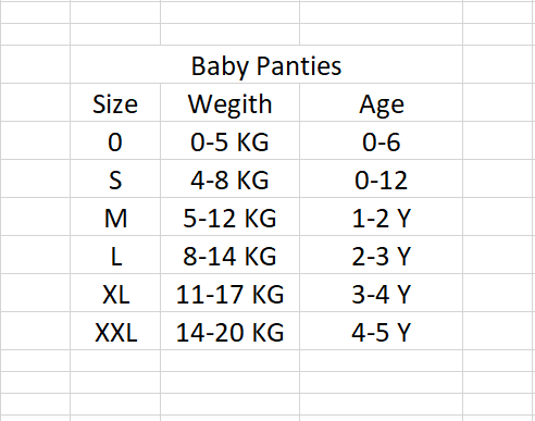 Pack Of 12 Diaper Cover Panties with Elastic Waist & Leg in Multicolor
