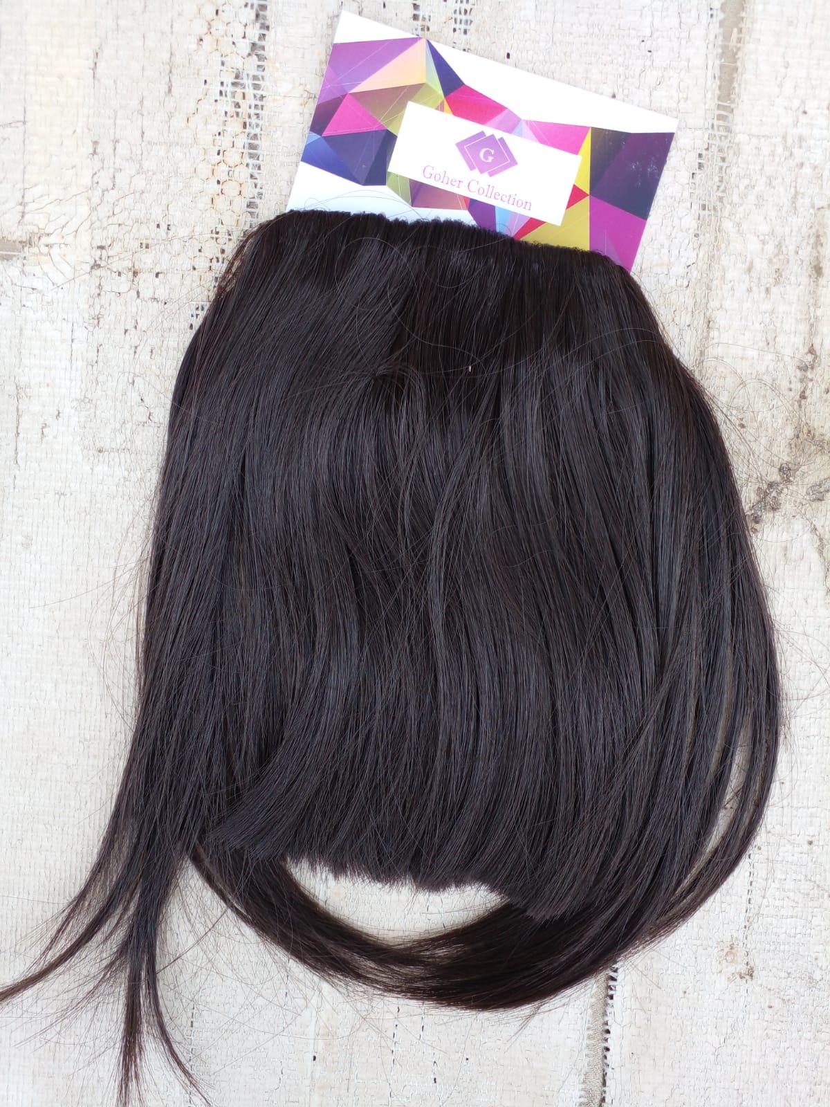Fringe Bangs Clip Ons 6 Inch Short Straight Front Neat-natural hair color