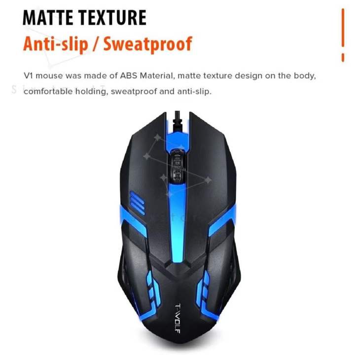 7 Colour Rainbow Lights Mouse Gaming Laptop Computer LED Lights Mouse Black Wired USB Mouse