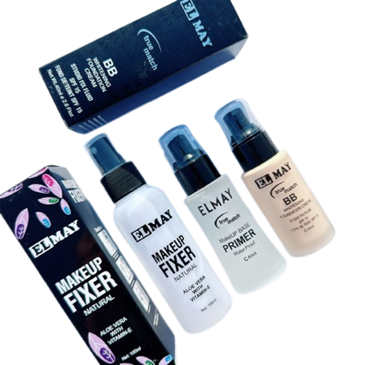 ELMAY Deals of 3- Matte foundation Pump, HD Primer Pump, Makeup Fixer Spray