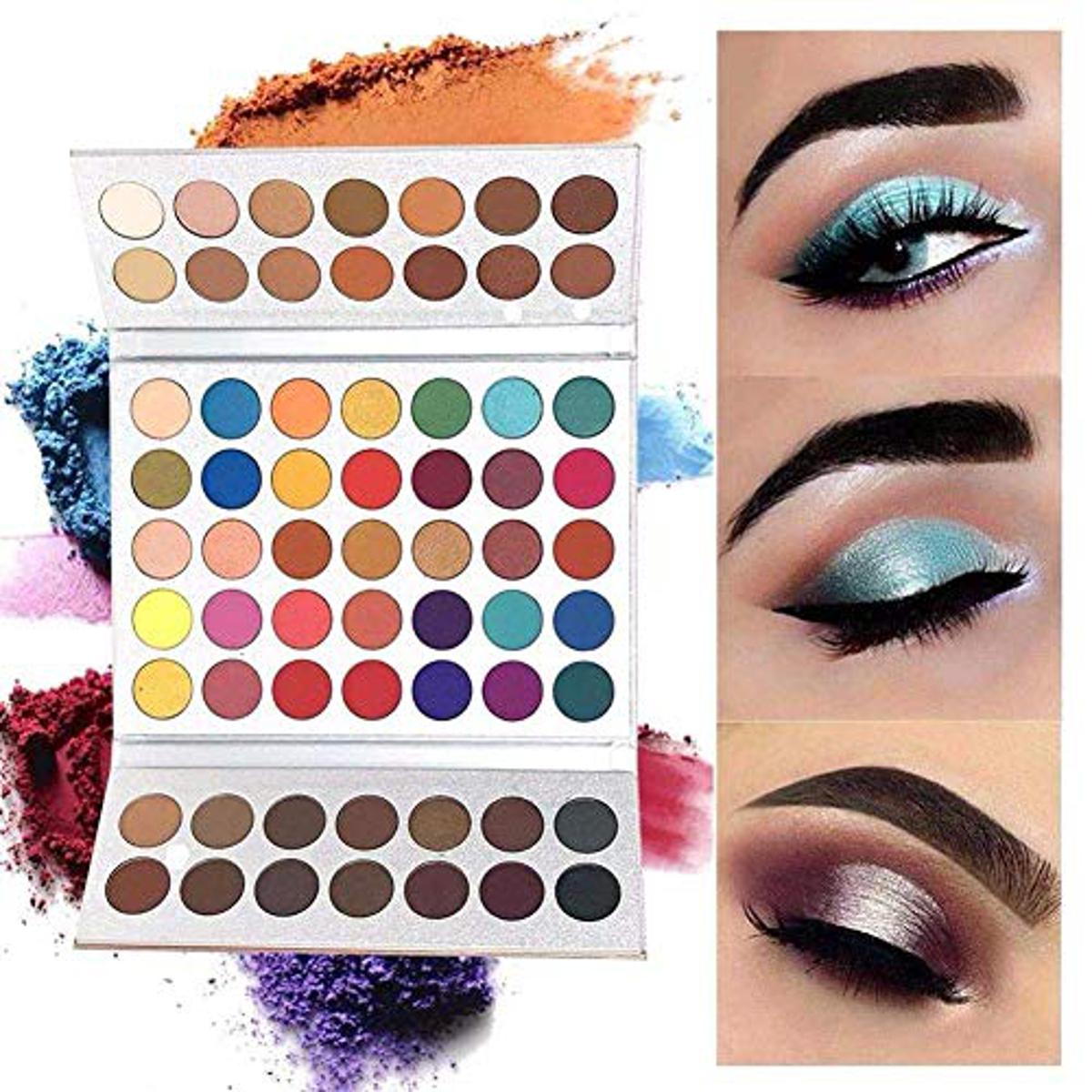 XQM Eye Shadow Palette Pigmented Professional Makeup Pallet Long Lasting Eye Makeup Set 63 Colors Waterproof Matte and Shimmers Glitters