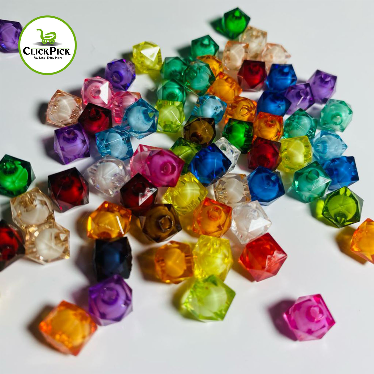 Multi Crystal beads (washable) for Jewelry Bracelets and Clothing 8MM