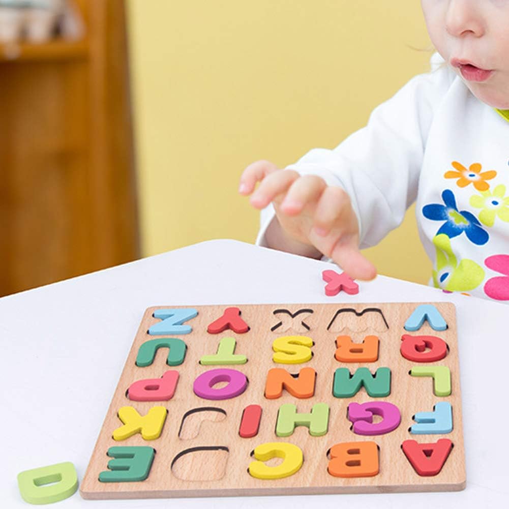 Alphabet/Number Learning Puzzle Board Toy | ABCD Early Childhood English learning Educational Toy | Cognition Letters | 3D Board | Learning Cognition Letters
