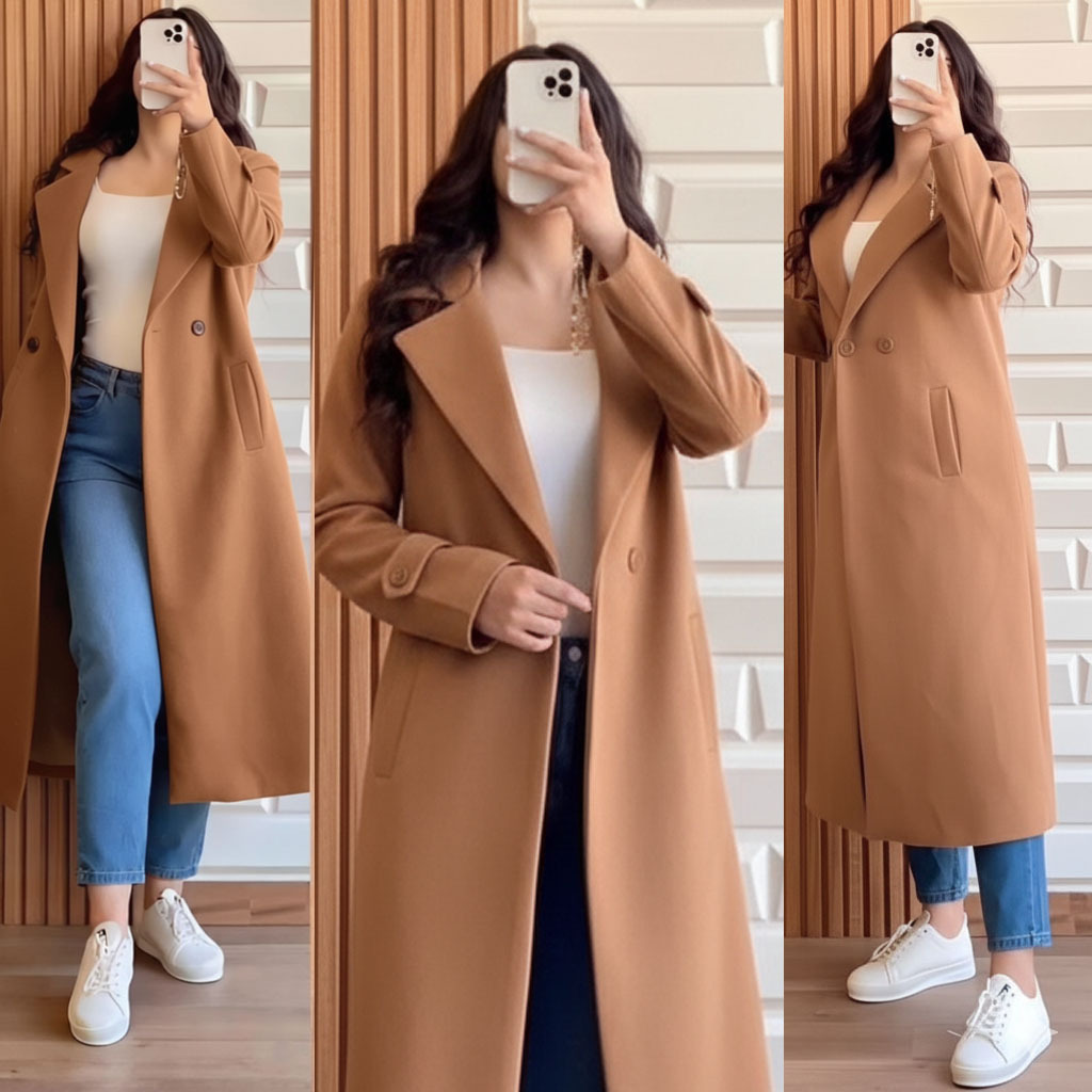 Premium Lapel Winter Long Coats for Women