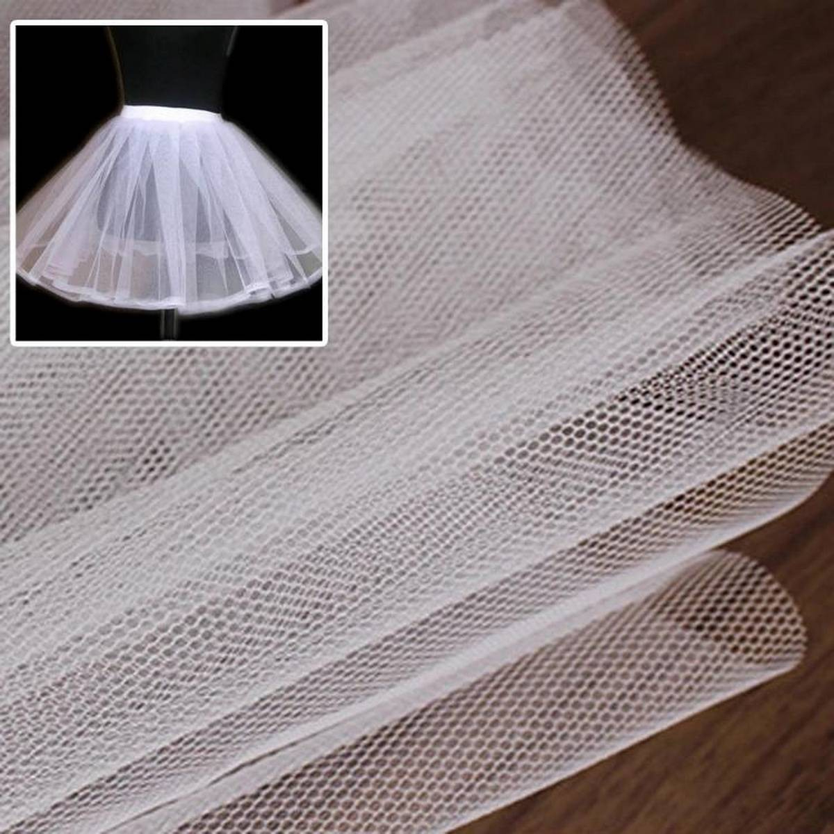 5 yards - Unstitched Hard Net Cancan Fabric for Under Skirt, Lehenga , Yards, 58 Inches Wide