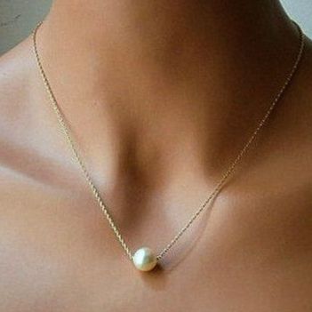Simple Single Pearl Locket For Girls and Women | Gold and Silver Chain