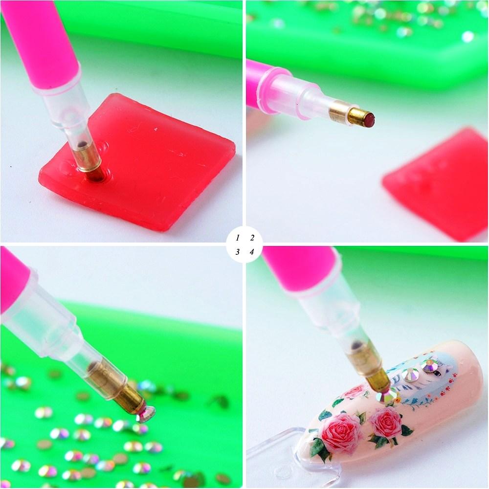 3PCS/Set Rhinestones Picker Professional Nail Art Manicure Tools
