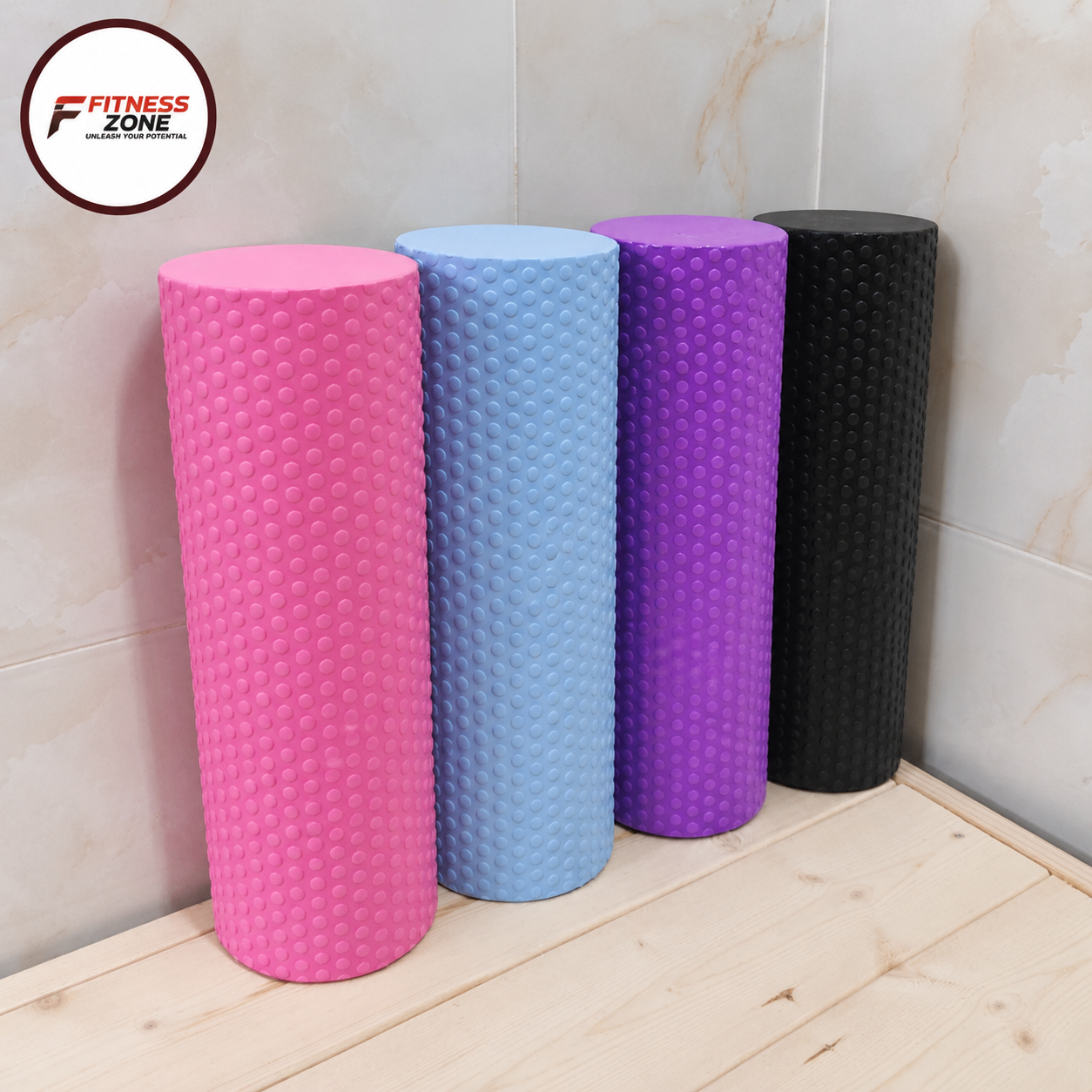 Foam Roller for Muscle Recovery – High Density Solid EVA Roller for Deep Tissue Massage, Physical Therapy & Back Pain Relief | 12 & 18 Inch | Yoga & Exercise Foam Roller (Multicolor)