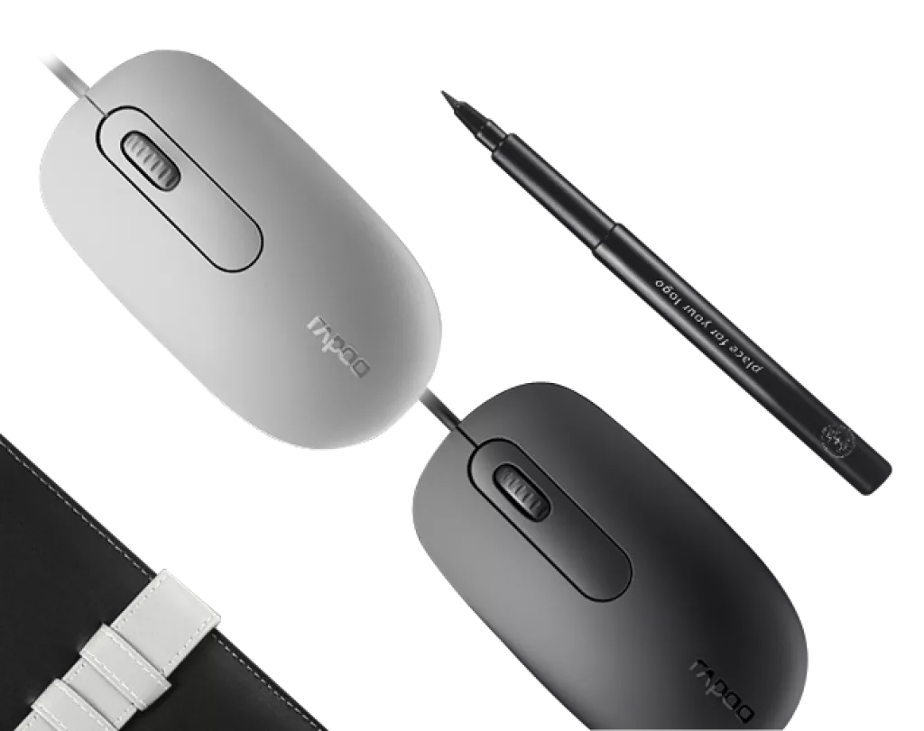 RAPOO N200 Full-Size Wired Mouse High Resolution 1600 DPI Sensor Ambidextrous Design 8 13040b5c3296fd88340c50faa909e487
