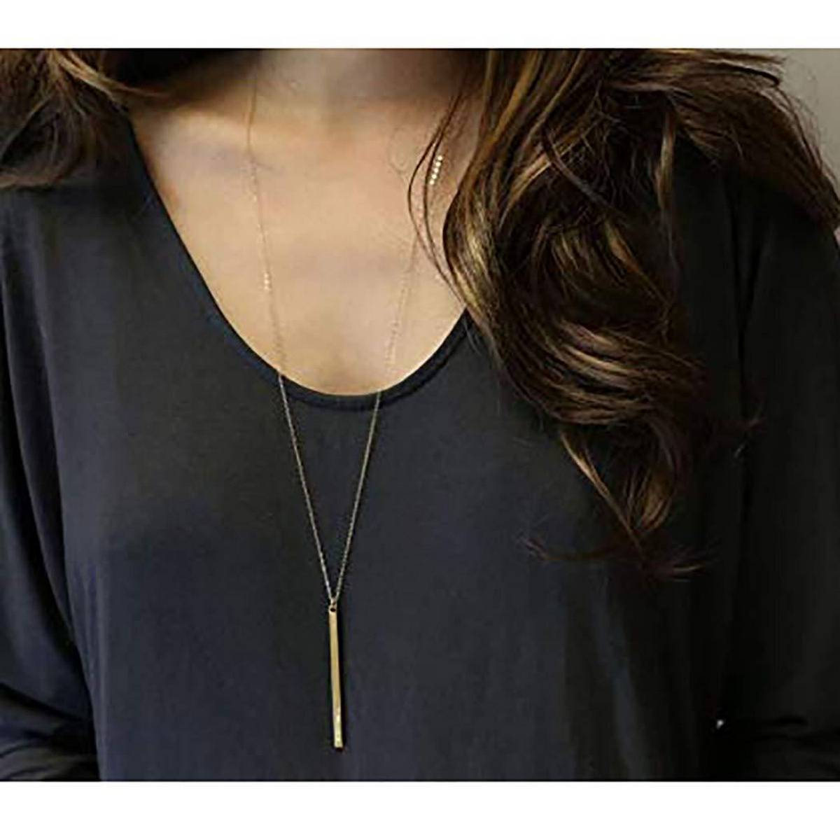 Stick Hollow Girl Long Link Chain Neckless for girls and women's