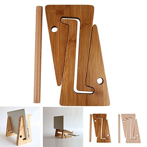 Wooden Laptop Stand Adjustable and Foldable With MultiAngle Positions