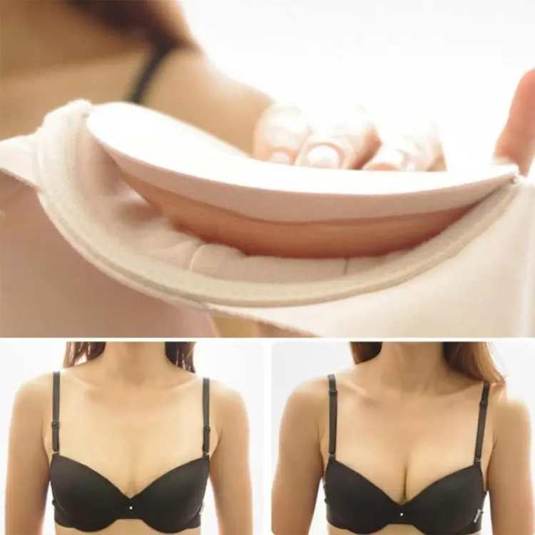 【BestGO】1 Pairs Bikini Top Silicone Breast Implants The Bra Insert Swimsuit  Antiskid Viscose Chest Pad - intl