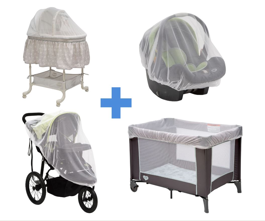 Baby Infant Mosquito Net For Pram Carry Cot Bed Stroller Crib Play Bassinet Playpen Pushchair Car Seat Buggy Travel Universal Fly Bug Insect Net Protection Cover  Large Elastic and Breathable Baby Protection against Flies