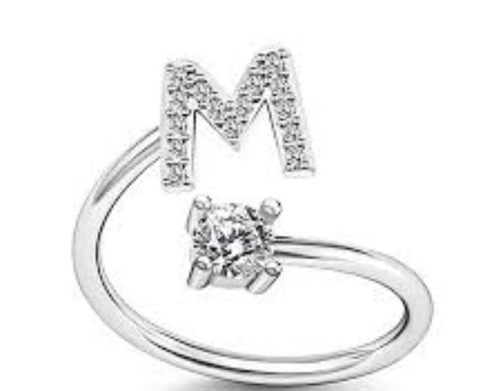 metal ring,alphabate ring,customize ring,girls ring,trending accessories,trending ring,a to z alphabet ring ,initial ring,name ring,letter ring,personalized ring,adjustable ring ,charm ring,band ring,zircon ring