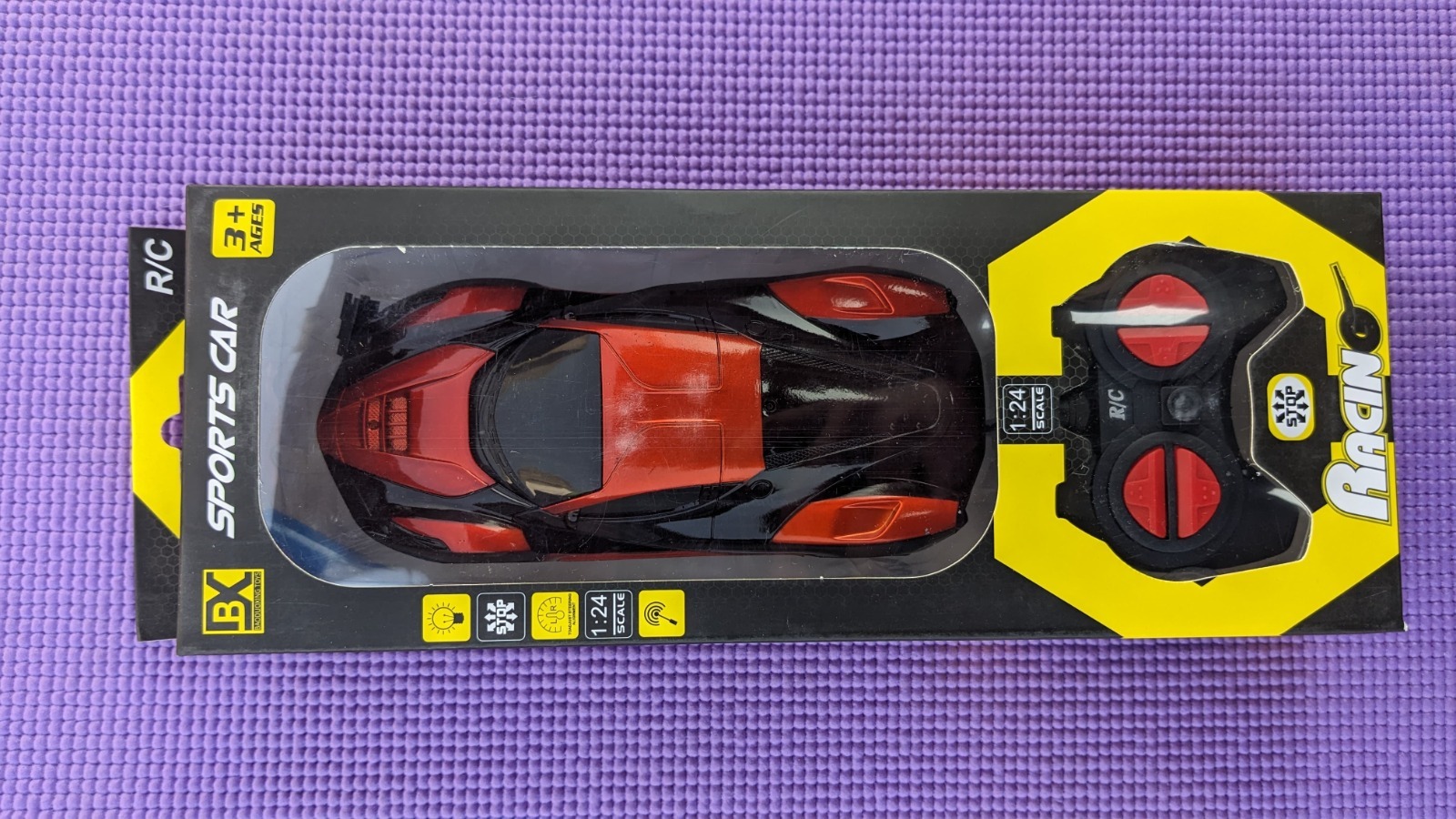 1:20 Scale Sports RC Car | High-Speed Remote Control Car with Rechargeable Battery, Headlights & Exhaust Simulation