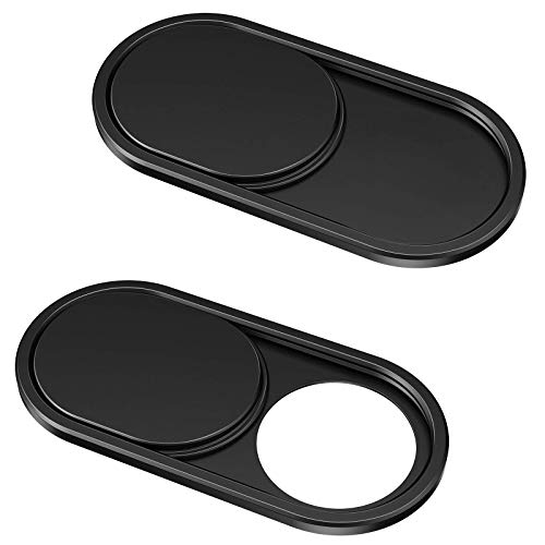 Ultra-Slim Laptop Camera Cover Slide  0.03 Inch Thick Upholds Digital Privacy  Compatible with Mobiles, Tablets, Desktops & Laptops Classic Black