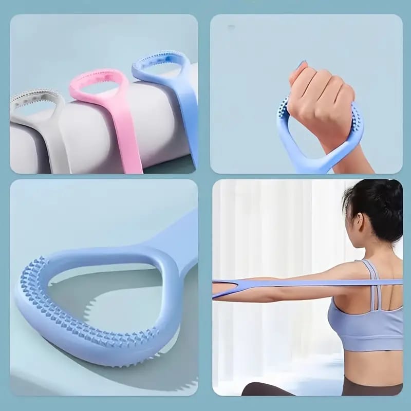 yoga belt Stretch Strap Yoga 8-figure Tensioner Yoga Tool Open Back Practice Shoulder Yoga Stretching Belt Elastic Stretch Band Workout fitness resistance band exercise band