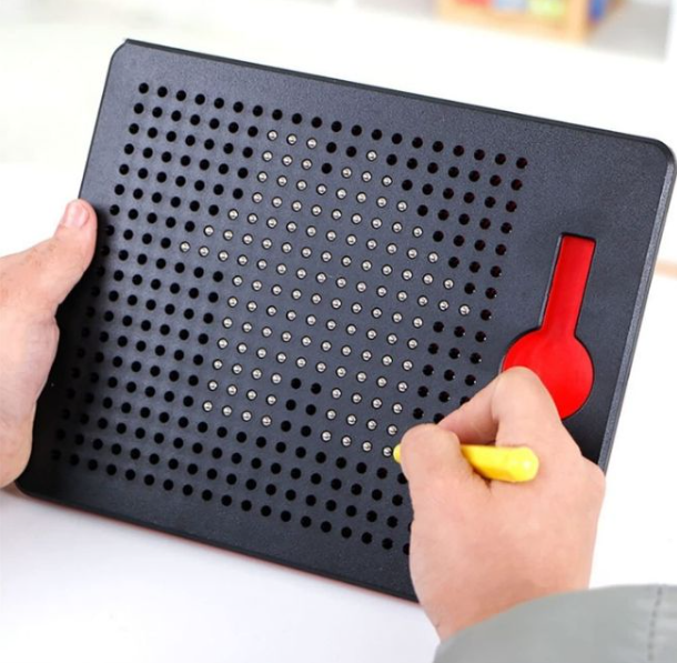 Magnetic Educational Drawing Board with 380 Steel Balls | Magnetic Stylus Pen | Reusable Learning & Creativity Toy for Kids