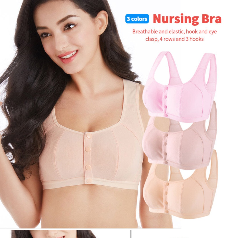 Pure Cotton Nursing Bra Women's Breastfeeding Maternity Underwear