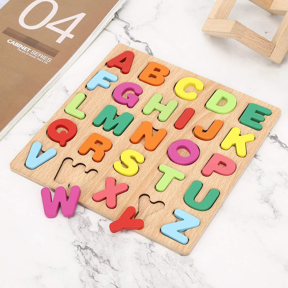 Alphabet/Number Learning Puzzle Board Toy | ABCD Early Childhood English learning Educational Toy | Cognition Letters | 3D Board | Learning Cognition Letters