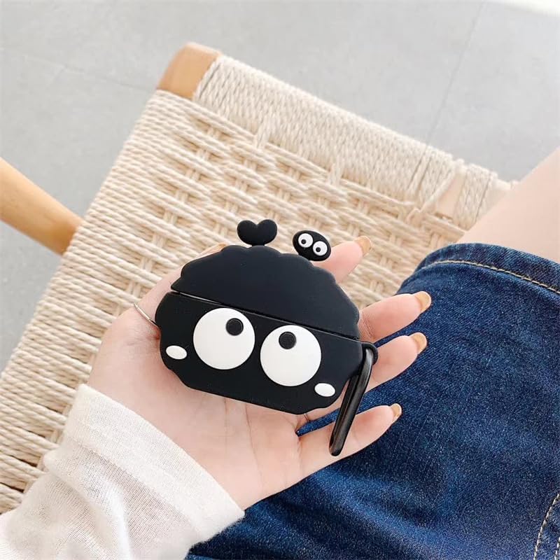 Cute Character 3D Silicone Protective Case Compatible for 𐤠irpods Pro 1 & 2 Case With Hook 𐤠irpods Protective Cover