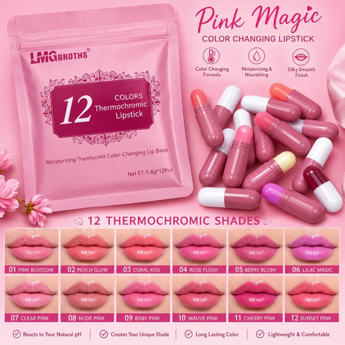 Tijarat Online Mini lipstick Matte Lipstick Capsule (Pack of 9/12/18)