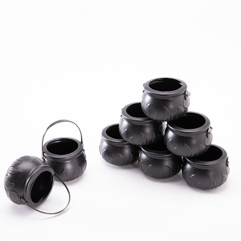 Halloween Candy Cauldron Black Witch Cauldron Pumpkin Candy Bucket With