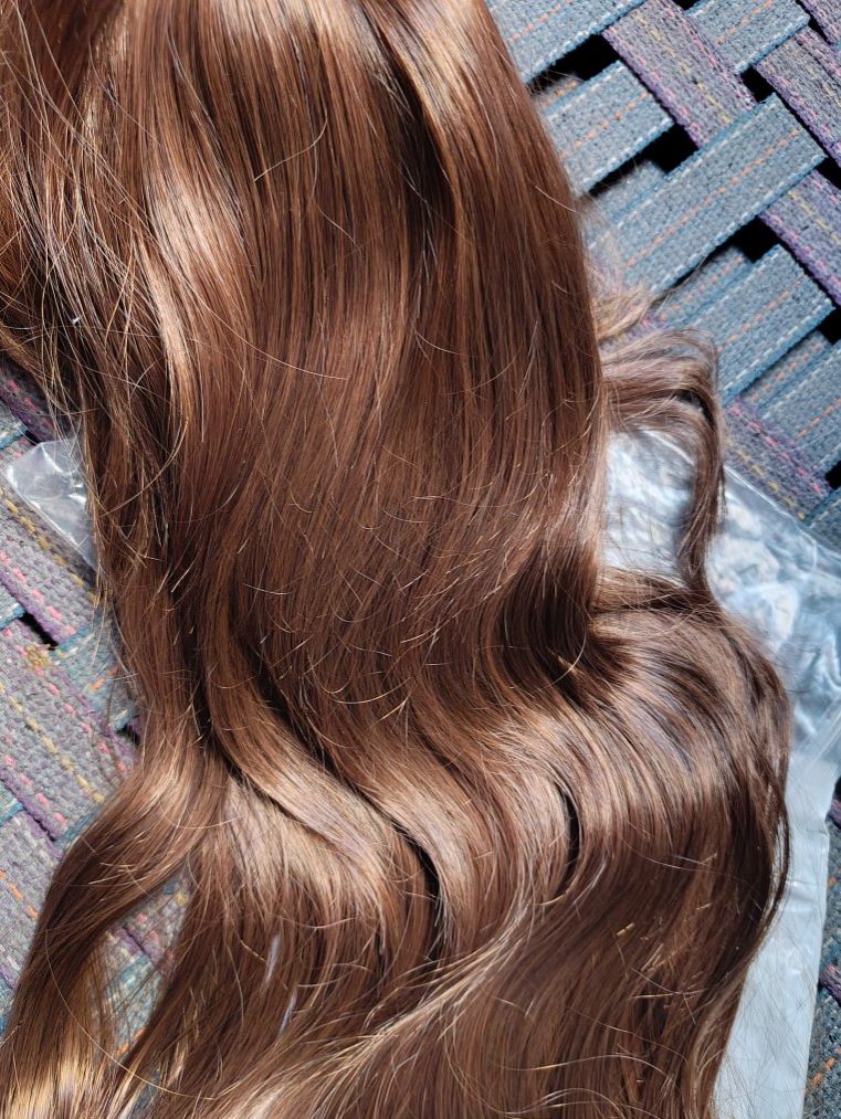 Imported Best quality Full head wig for women, hair wig - golden color