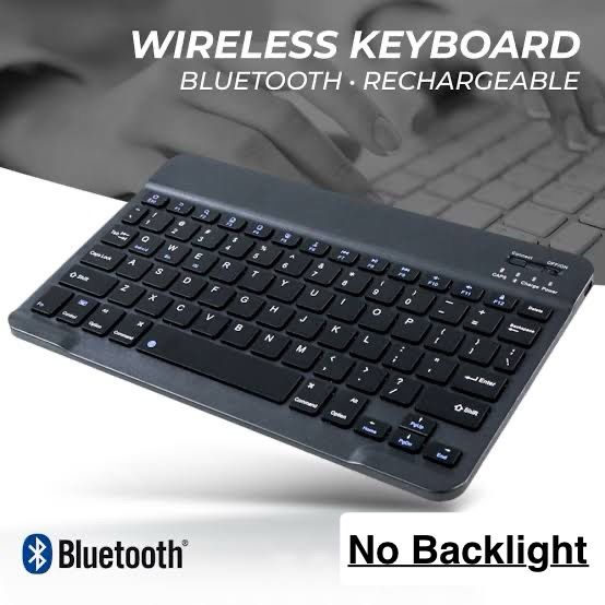 WIRELESS KEYBOARD BLUETOOTH RECHARGEABLE FOR -TABLET-MOBILE-LAPTOP CONNECT VIA BLUETOOTH