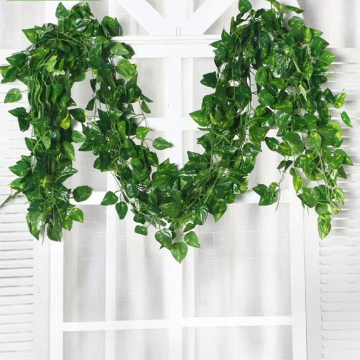 Artificial Plant Leaves with Fairy Lights – Battery Operated Money Plant Decoration for Room, Bedroom, Living Room, Wedding & Party Decoration | USB/Battery Powered Vines with Warm White LED