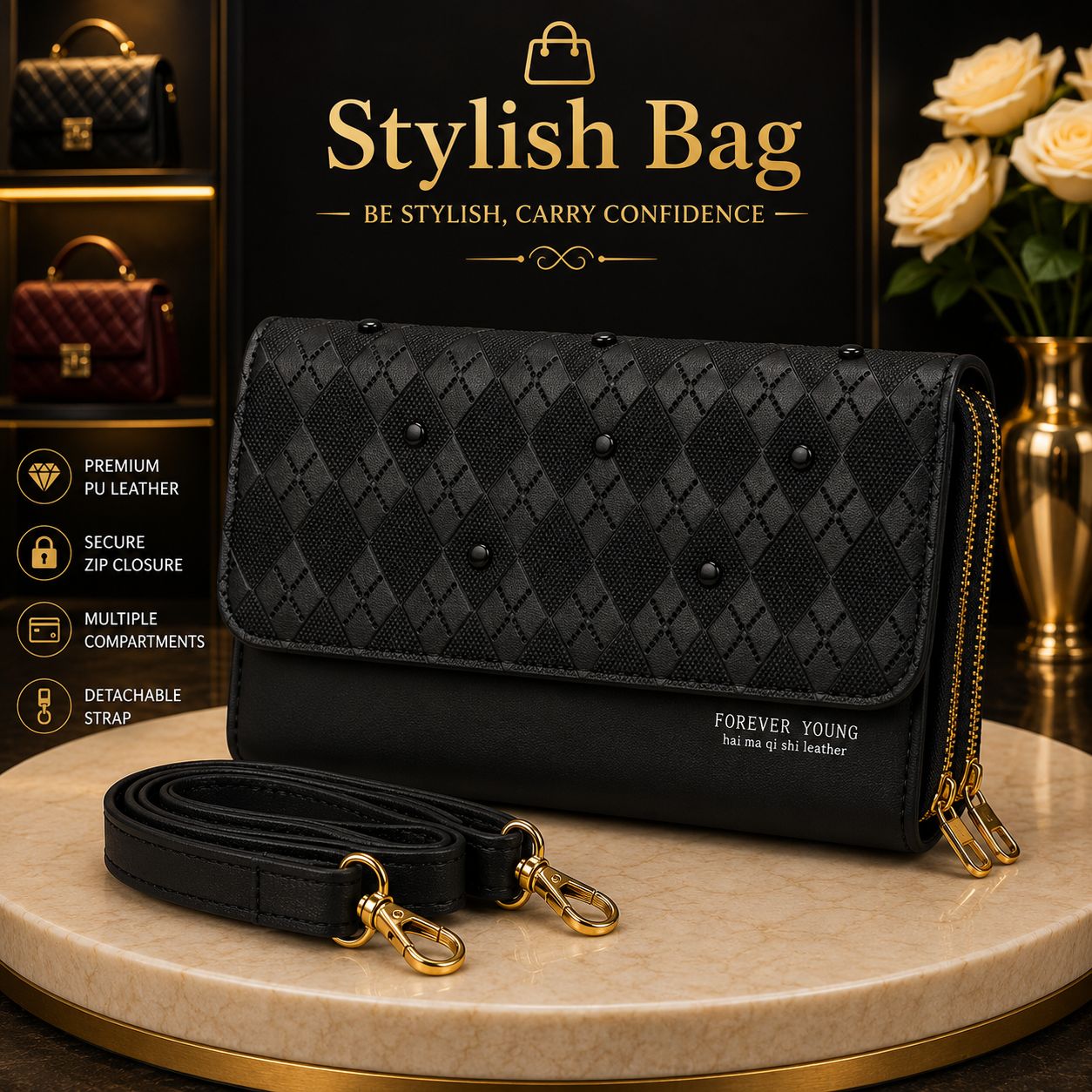 Stylish Mall_  Women Phone Bags Small Shoulder Handbag Crossbody Messenger Bags Ladies Coin Purse Money Wallet Card Holder lady pouch cluthes bag Wallet For Girls