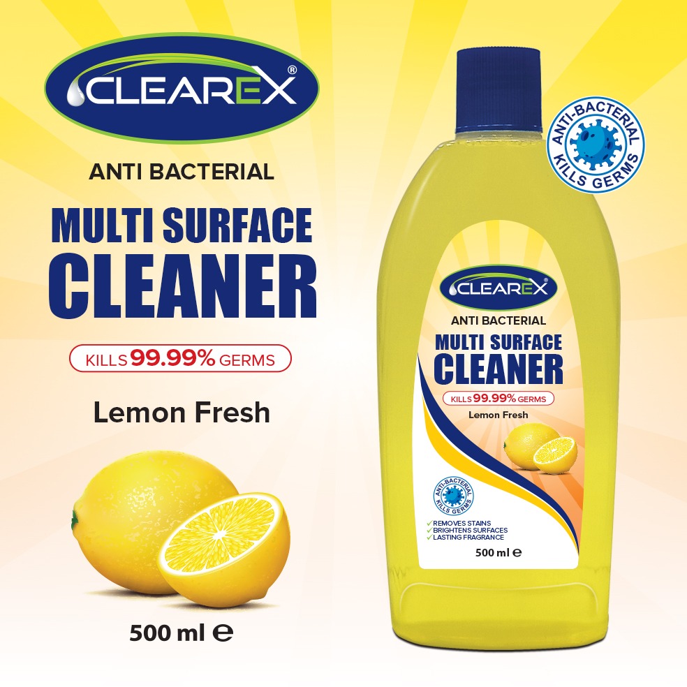 Clearex Pakistan - Anti-bacterial Multi Surface Cleaner Lemon Fresh 500ml